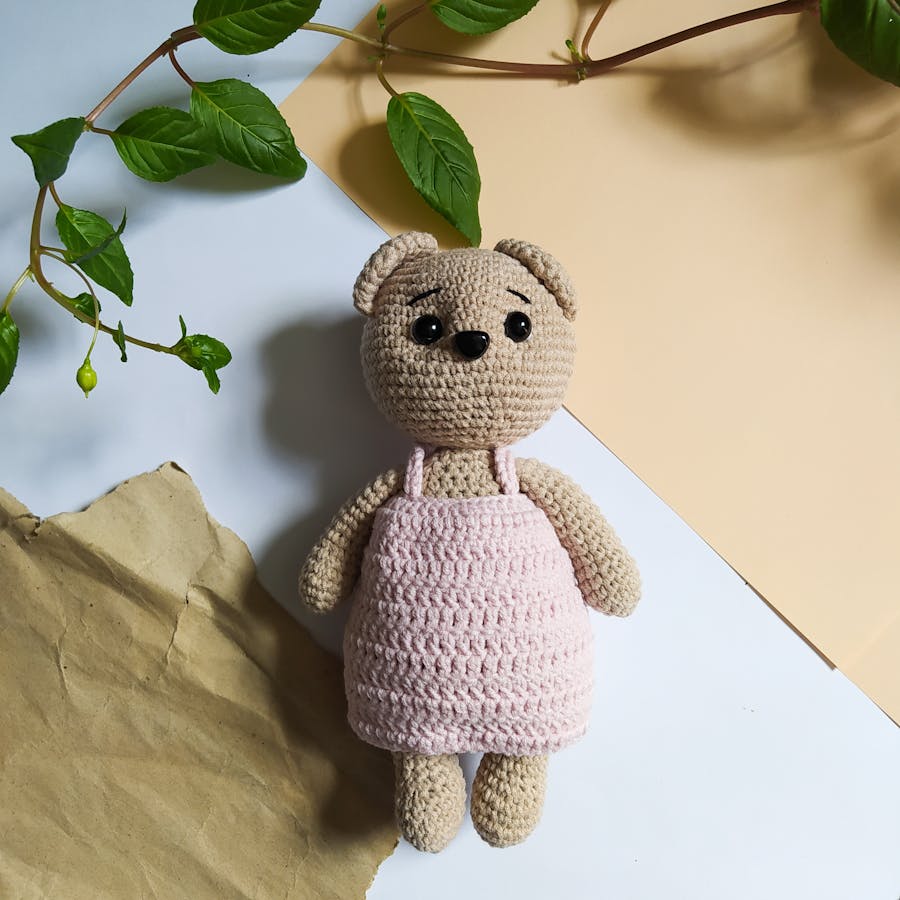 Ourson pastel en crochet